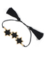 Fashion Black Braided Five-pointed Star Pattern Bracelet