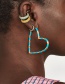 Fashion Black Drip Heart-shaped Alloy Earrings