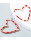Fashion Red Drip Heart-shaped Alloy Earrings