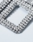 Fashion White Diamond Geometric Square Earrings