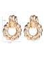 Fashion Champagne Gold Geometric Smooth Earrings