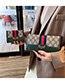 Fashion Long Green Contrast 3 Fold Long Wallet