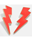 Fashion Red Gold-plated Lightning Earrings
