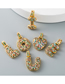 Fashion C Copper Micro-inlaid Zircon Letter Necklace