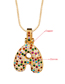 Fashion Y Copper Micro-inlaid Zircon Letter Necklace
