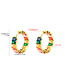 Fashion Color Zircon Crystal Glass Rainbow Earrings