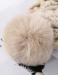 Fashion Beige Hemp Pattern Plus Velvet Double Wool Cap