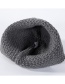 Fashion Black Solid Color Knit Wool Fisherman Hat