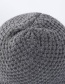 Fashion Gray Solid Color Knit Wool Fisherman Hat
