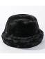 Fashion Black Leopard Fur Light Board Fisherman Hat