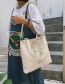 Fashion White Canvas Drawstring Shoulder Bag