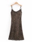 Fashion Leopard Strap Print Dress