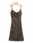 Fashion Leopard Strap Print Dress