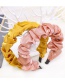 Fashion Pink Bright Silk Folds Solid Color Headband