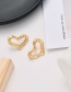 Fashion Golden Love Irregular Bump Geometric Earrings