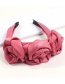 Fashion Black Satin Fabric Rose Headband