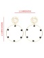 Fashion Black Alloy Diamond Earrings