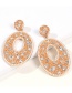 Fashion Color Oval Shape Decorated Earrings