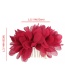Fashion Red Cloth Mesh Flower Hair Comb