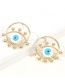 Fashion Red Alloy Openwork Round Eye Earrings