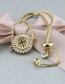 Fashion Gold Gold-plated Zircon Micro-inlaid Cross Bracelet