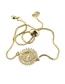 Fashion Gold Gold-plated Zircon Micro-inlaid Cross Bracelet