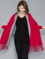 Fashion Sky Blue Cashmere Double-sided Embroidery Can Be Worn With Sleeves Tassel Scarf Shawl Cloak