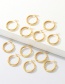 Fashion Gold Metal C-shaped Circle Earrings Set Of 6