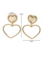 Fashion gold Love Hollow Earrings