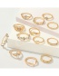 Fashion Gold Drop-shaped Diamond Heart Ring Set 13 Piece Set