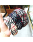 Fashion Green Plaid Knotted Headband Plaid Knotted Fabric Bow Hairpin Wide-brimmed Headband