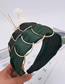 Fashion Black Iron Ring Wide-brimmed Fabric Headband