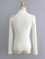Fashion White Single Shoulder Sweater Sweater