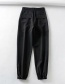Fashion Black Solid Color Suit Straight Pants