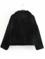 Fashion Black Zipper Coat