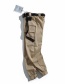 Fashion Khaki Front Three-dimensional Pocket Straight Pants