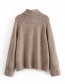 Fashion Camel Breasted Turtleneck Sweater