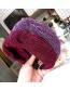 Fashion Wine Red Sparkling Cross Hair Band Wide-brimmed Fabric Knotted Headband