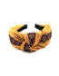 Fashion Yellow Wide-brimmed Plus Ribbon Knotted Fabric Headband
