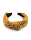 Fashion Yellow Wide-brimmed Fabric Knotted Headband
