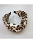 Fashion Brown Leopard Wide-edge Cross-twisted Headband