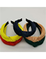 Fashion Yellow Fabric Pleated Slip Headband
