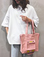 Fashion Pink Canvas Shoulder Bag