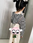 Fashion Gray Plush Cartoon Children's Crossbody Shoulder Bag