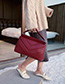 Fashion Red Embroidery Line Shoulder Bag