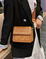 Fashion Black Wide Shoulder Strap Contrast Shoulder Crossbody Bag