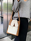 Fashion Black Plush Contrast Shoulder Crossbody Bag