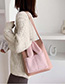 Fashion Pink Plush Contrast Shoulder Crossbody Bag