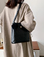 Fashion Black Embroidered Wool Ball Shoulder Messenger Bag