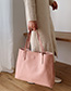 Fashion Pink Solid Color Shoulder Bag
